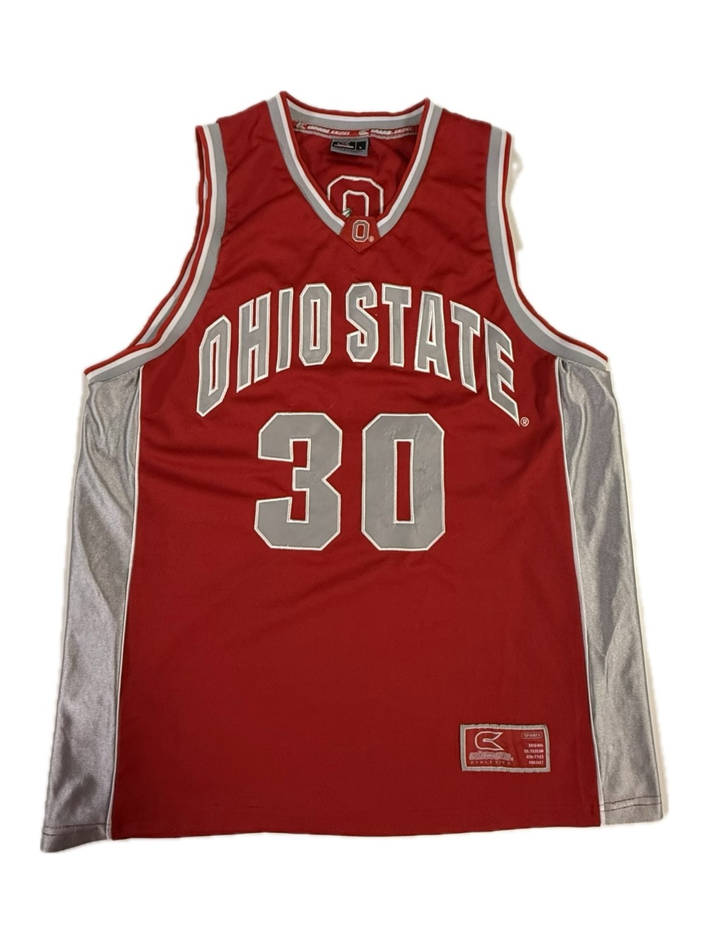 Red Vintage Ohio State Basketball Jersey #30